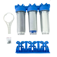 Filtre à eau domestique de haute qualité pour bouteille, avec filtre à eau en pot de 10 pouces à 3 étapes, pour usage familial et à grande échelle