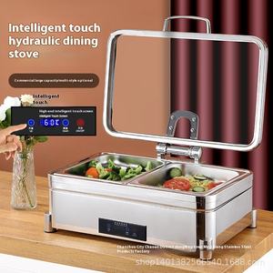 Matériel de restauration Yolecen, réchaud rectangulaire en acier inoxydable avec couvercle visible, réchaud électrique pour aliments, pour hôtel - Product Image 4