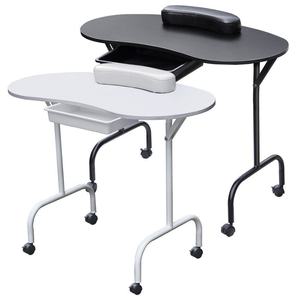 <span class=keywords><strong>Table</strong></span> de <span class=keywords><strong>manucure</strong></span> pliable portable en cuir véritable, style moderne et minimaliste, avec tiroir, coussin pour les mains, HUAYOU, anti-taches - Product Image 1
