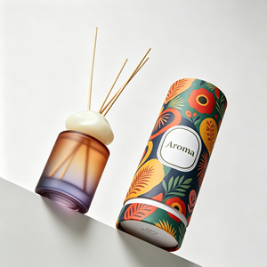 Custom Printed Eco-friendly Cosmetic Craft Cardboard Perfume Paper Cylinder <b>Box</b> Packaging Aroma Diffuser Paper Tubes - Product Image 1