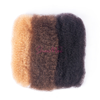 Cheveux humains brésiliens bruts non traités 100 % vierges, cuticules alignées, afro crépus en vrac pour tresses, torsades et dreadlocks