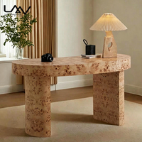 Bureau en placage de bois de style nordique pour hôtel, maison, bureau, villa, chambre à coucher, table de toilette incurvée en bois, meubles