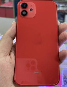 غطاء خلفي لبطارية آيفون 12 برو ماكس مع قطع صغيرة، هيكل معدني، غلاف خلفي مع كابل مرن - Product Image 3