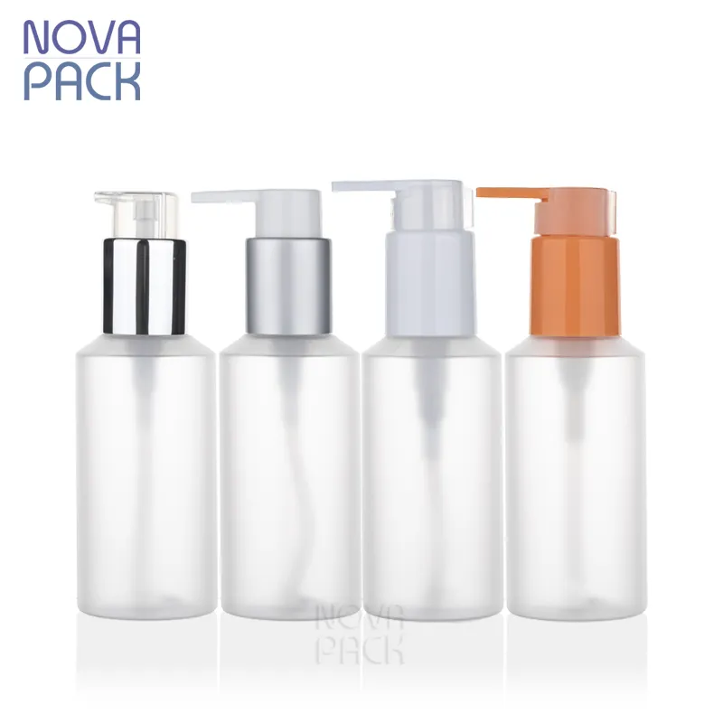 100ml 150ml 200ml 300ml PCRフロストPETプラスチックポンプローションボトルシャンプーとコンディショナーヘアオイルボトル、ロングノズルポンプ付き