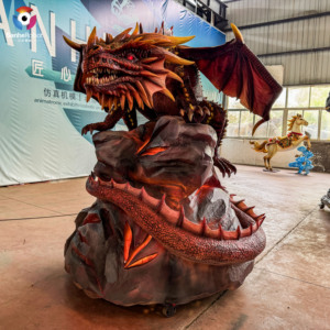 Waterproof <strong>Life</strong>-<strong>Size</strong> Animatronic Western Dragon <strong>Robot</strong> for Theme Park &amp; Public Display - Product Image 4