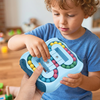 Plateau de jeu portable à double piste pour billes, plusieurs couleurs disponibles, jouet éducatif à un dollar pour développer la pensée logique