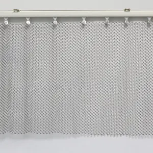 Factory Supply House Decoration Sequin Soft Metal Mesh Curtain Colorful Chain Mail Industrial Chain Curtains Chain Fly Screen