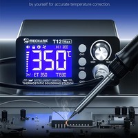 Station de soudage MECHANIC T12 MAX 75W Fer à souder thermostatique 3 vitesses Stockage Réparation de circuits imprimés Fer à souder numérique intelligent