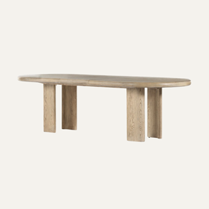 Table à manger moderne en teck massif pour salle à manger intérieure - Product Image 1