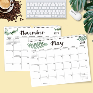 Venta caliente al por mayor 2024 calendario de pared barato impresión personalizada Adviento mensual Calendario de mesa de escritorio con grandes bloques en blanco - Product Image 5