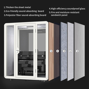 Cách âm nghiên cứu cabin làm việc giá nội thất văn phòng hội nghị gian hàng điện thoại cách âm cabin nhà cách âm phân vùng văn phòng - Product Image 5