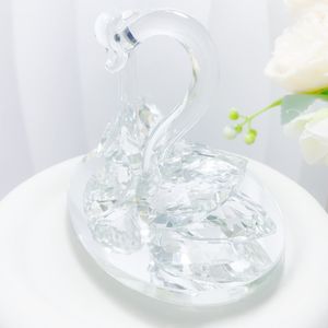 Loving Couple Crystal Glass Swan for Wedding Giveaway Gifts Swan Glass <strong>Figure</strong> for All Occasions for All Occasion Home Decoration - Product Image 6