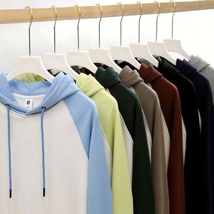 H5397 Vente en gros de sweats à capuche personnalisés à 12 couleurs, 3XL, 360 grammes, manches raglan, couleurs contrastées, sweats à capuche pour femmes et hommes - Product Image 3