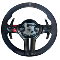 Volant en fibre de carbone et accessoires en suède pour BMW F15 F20 F30 F31 F40 E83 E70 E90 E91540i X1 X2 X3 X4 X5 X6 M3 M4 M5 – Amélioration