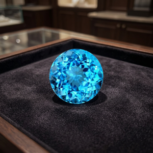 Venta al por mayor 2,75mm corte brillante Natural para Topacio Azul suizo piedra preciosa suelta facetada de alta calidad IGI certificado-por pieza - Product Image 2