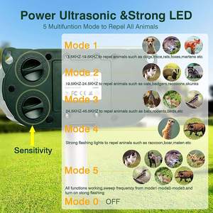 SAIJZEK - Vente en gros - Répulsif à ultrasons pour animaux, alimenté par énergie solaire, pour extérieur - Répulsif contre les serpents, les rongeurs, les souris, les chauves-souris, les chats - Product Image 5