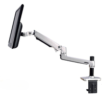 Support de moniteur de bureau en aluminium XSJ8012C à fixation par pince, bras à ressort mécanique, levage libre, mouvement complet, support TV, capacité de charge 10 kg
