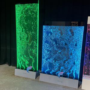 Pantalla decorativa de pared con cascada de acrílico LED, separador de ambientes con burbujas de agua danzantes. - Product Image 5