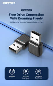 COMFAST CF-811AC V3 double bande USB Wifi adaptateur 650Mbps <span class=keywords><strong>carte</strong></span> réseau Dongle pour Kali Linux pilote gratuit 150mbps externe sans fil - Product Image 3