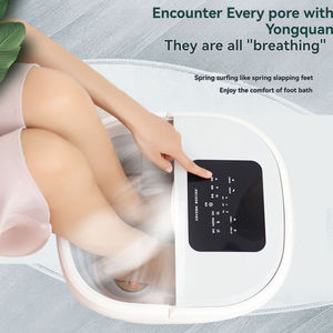 Faltbares Elektrisches Vibrations-Fußmassagegerät Pediküre-Becken Kabellose Fernbedienung Tragbares Einweich-Massagegerät mit Rollen Wärmefunktion 2,3kg - Product Image 6