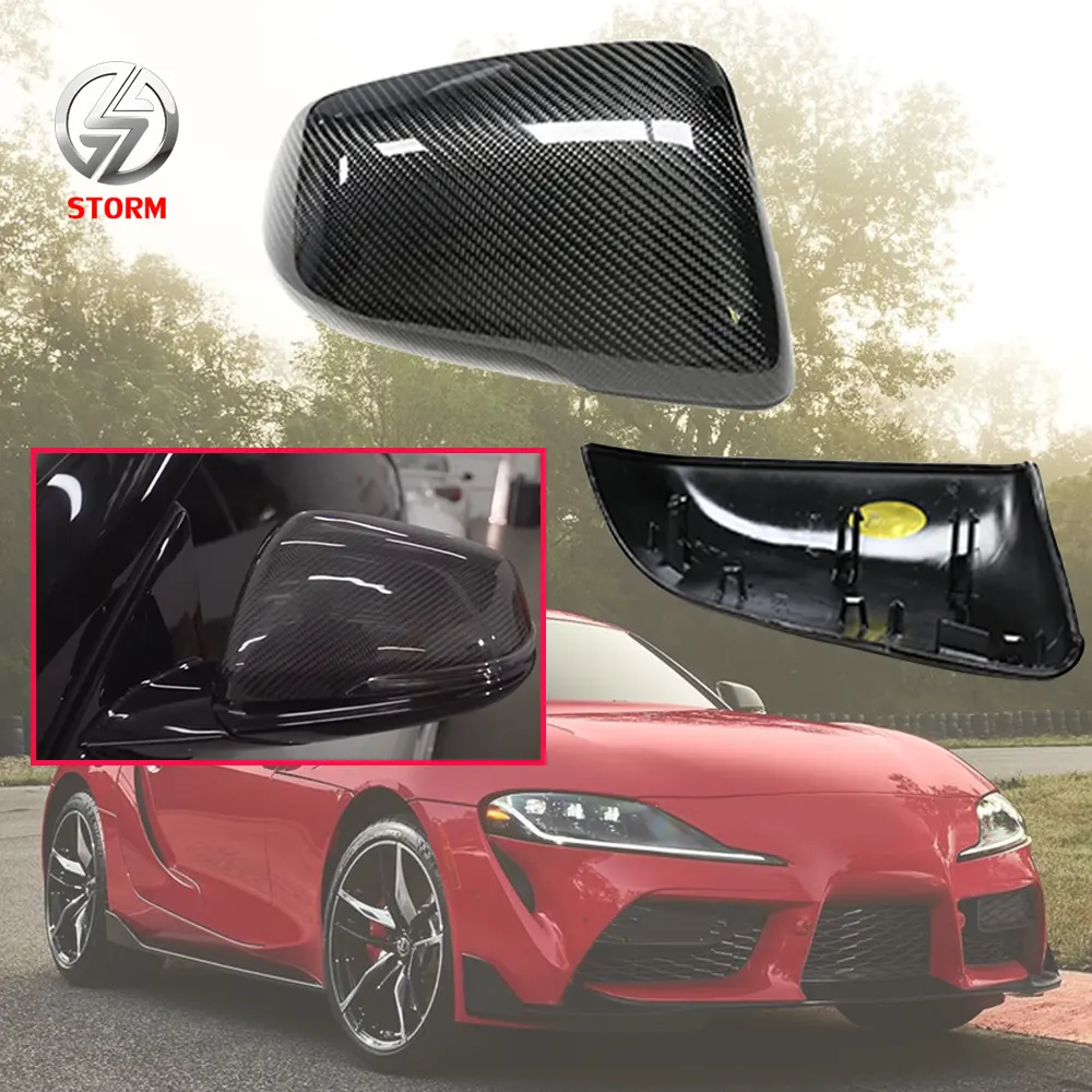 Upgraded Car Parts Replacement Carbon Fiber Mirror Cover For Supra 2019 2020