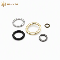 HONMEO – Boucle en alliage de zinc durable avec logo personnalisé, anneau en O métallique solide et anneau fendu pour sangles de sacs, ceintures et quincaillerie de chaussures