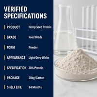 Poudre de protéines de graines de chanvre naturelle 70% Protéines végétales végétaliennes de qualité alimentaire Supplément en vrac
