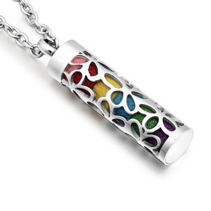 Wholesale Silver 18K Gold Plated Box Aromatherapy Jewelry <b>Flower</b> Design 316L Stainless Steel Custom Essential Oil <b>Diffuser</b> Gift - Product Image 5