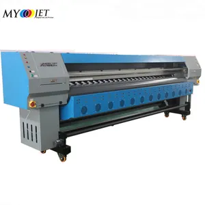 Máquina de impresión de Banner flexible para publicidad al aire libre, impresora de inyección de tinta Km512 Myjet, a base de solvente, 3,2 m, 10 pies