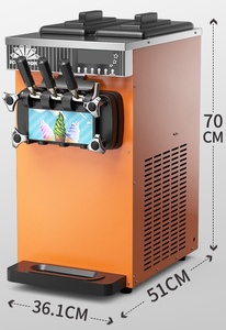 Machine à glace molle commerciale de haute qualité en acier inoxydable, grande capacité de production, trois saveurs, BQL-3 entièrement inclus - Product Image 5