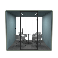 Module de bureau industriel XL pour 6 personnes, insonorisation personnalisée, couleur au choix, pour immeubles de bureaux, hôtels et écoles
