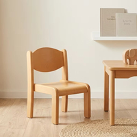 Chaise d'enfant Montessori en bois en forme de L, moderne et professionnelle, en contreplaqué de hêtre, couleur naturelle, pour chambre d'enfant et extérieur