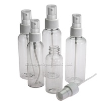 OEM 50ml 60ml 100ml 2oz PET flacon pulvérisateur de désinfectant en plastique transparent avec capuchon rabattable