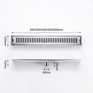 Ralo de Chuveiro Linear Moderno para Hotel, Retangular, com Coletor de Cabelos, Pés Ajustáveis, Anticorrosão, Ecológico, para Banheiro - Product Image 5