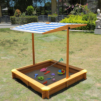Meilleure vente de fosse à sable en bois pour enfants, aire de jeux extérieure, boîte à sable pour enfants avec couvercle