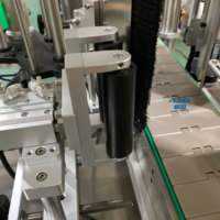 Machine d'étiquetage automatique double face en acier inoxydable pour bouteilles plates, agitateur haute vitesse 0-25 m/min, précision 1 mm, pour poudre détergente