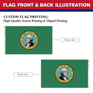 Hot Selling Washington State <b>Flag</b> 3x5 ft Polyester Metal Grommets Double Stitched America Custom <b>Flag</b> for Sports Events Parades - Product Image 2