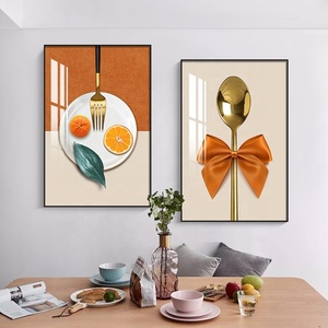 Ristorante di lusso leggero diamante cristallo porcellana pittura moderna semplice doppia decorazione soggiorno - Product Image 2