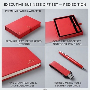 Ensemble <span class=keywords><strong>cadeau</strong></span> 3 en 1 pour la reconnaissance des employés, comprenant un carnet, un stylo et une clé USB, cadeaux de bienvenue pour les nouveaux employés et cadeaux d'entreprise - Product Image 2