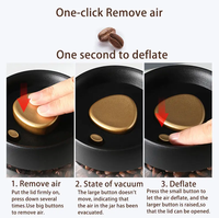 Bocal à café sous vide Thankhot, haute qualité, bon prix, en verre, hermétique, grande capacité, récipients de stockage pour farine et aliments