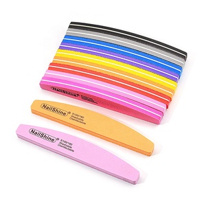 Professioneller Halbmond-Nagelpuffer 100/180 OEM, bunter Schwamm-Nagelpuffer, doppelseitige Nagelfeile - Product Image 2