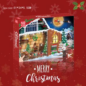 Pour Mould <span class=keywords><strong>King</strong></span> 10164 calendrier de l'avent de noël 2024 ensemble de blocs de construction modèle <span class=keywords><strong>jouet</strong></span> cadeau boîte aveugle briques guirlande de noël pour les enfants - Product Image 6