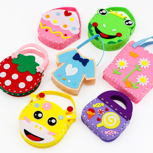 Children Felt Craft <b>Kit</b> Diy Bag Making Non Woven Fabric Sewing For Kids Ages 3 8 Girls Creative Playset - Product Image 2