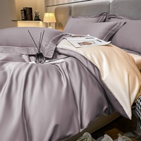Ensemble de literie en coton longue fibres de qualité supérieure, 200 fils, couleur unie, vente en gros