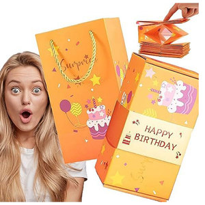 Boîte à surprises créative pour fête, cubes sautillants, <span class=keywords><strong>album</strong></span> <span class=keywords><strong>photo</strong></span>, papier artistique, boîte à rebond avec gaufrage et laminage mat - Product Image 3