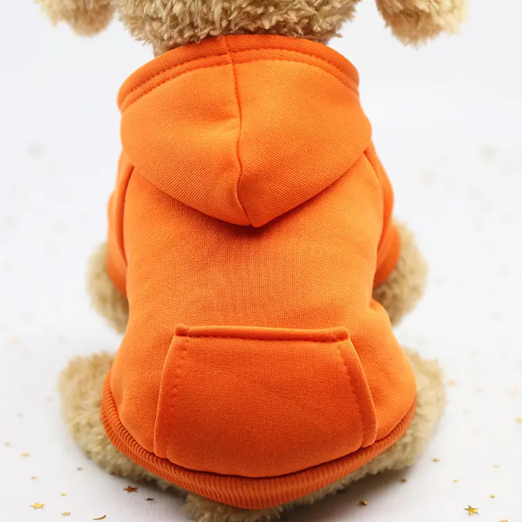Großhandel Winter Herbst Welpe Oem benutzer definierte Stoff Kleidung Haustier Kleidung Bekleidung Blank Dog Hoodie
