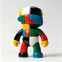 Figurine de personnage Alien en PVC moulé par injection personnalisée, bloc de couleur, pour la promotion de la marque et la décoration intérieure