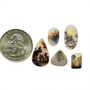 Cabochon de pierre précieuse d'agate dendrite scénique naturelle Cabochon de tranche d'agate meilleure qualité pour la fabrication de bijoux OEM disponible - Product Image 1