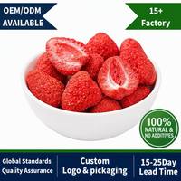 OEM Knapperige en Heerlijke Gevriesdroogde Aardbeien Als Natuurlijke Fruit Snack Gedroogde Groenten Gedroogd Fruit