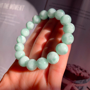 Cream Green Natural Stone String Bead Green <strong>Larimar</strong> <strong>Bracelet</strong> for Women Men Friendship Couple <strong>Jewelry</strong> - Product Image 4